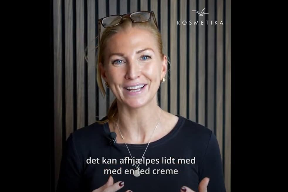 Majken fortæller om under en laserbehandling