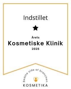 Indstillet til Årets Kosmetiske Klinik på Kosmetika.dk